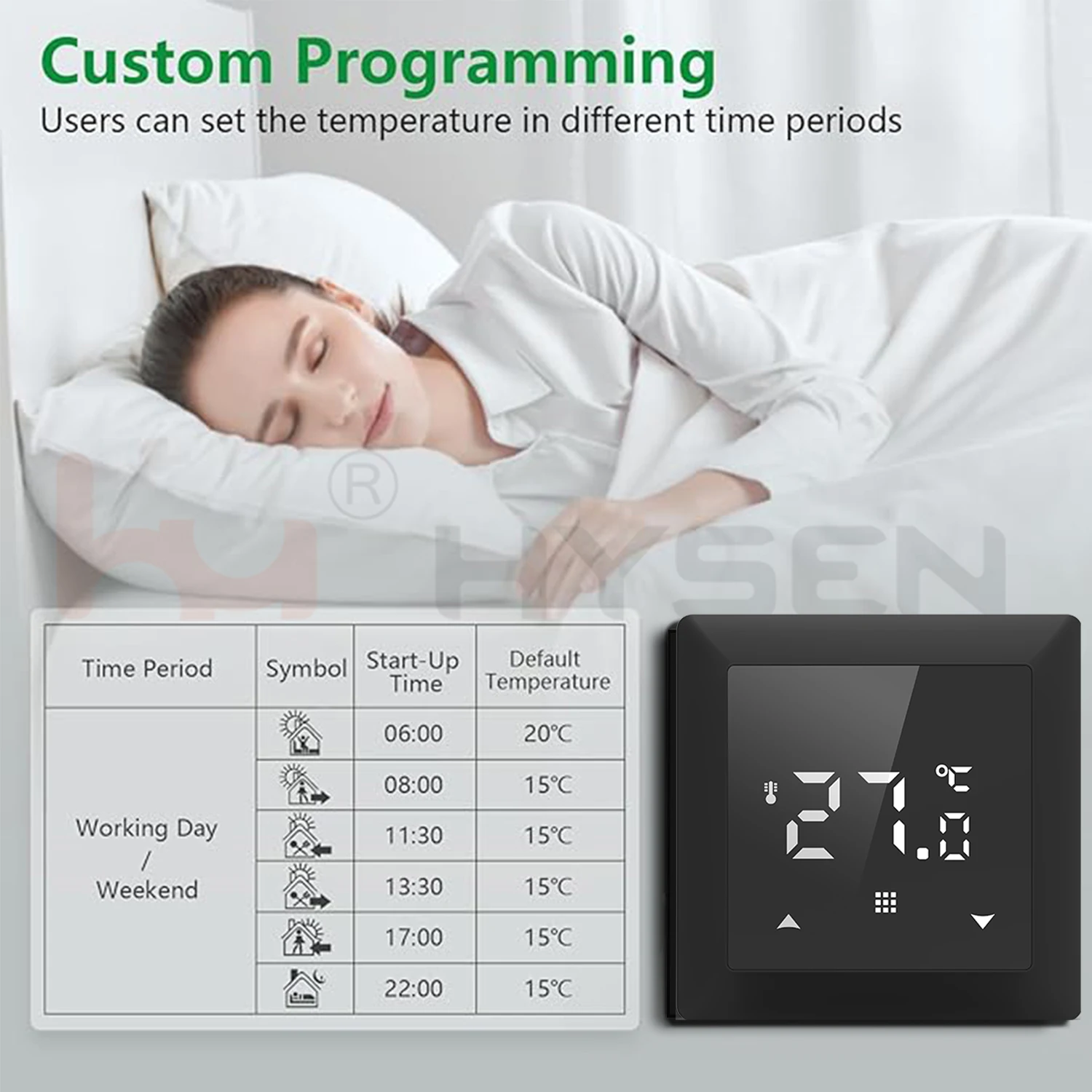 HY516 Room thermostat Smart home Tuya weekly programmable underfloor  heating thermostat