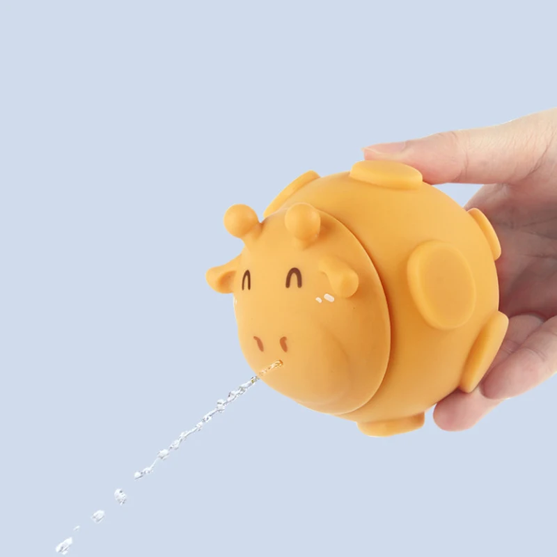 High quality toddler cartoon 4PCS water animal texture soft rubber balls toy baby tactile perception silicone ball juguetes