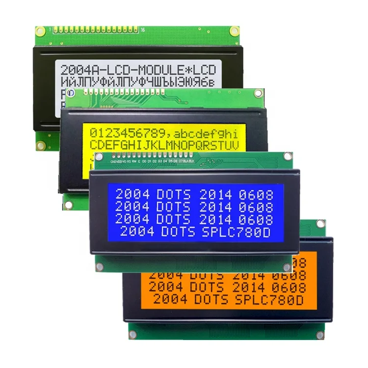 Factory Price FSTN STN 3.3V 5V Orange Blue Yellow Gray Dot COB Screen Module 2004A LCD Display 20x4 2004 Character Mono LCD 20x4