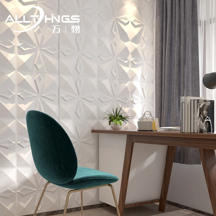 Green Material PVC 3D Wall Panels for Living Room Decoration Wallpaper 3d Home Decoration High Quality European Modern Geometric
