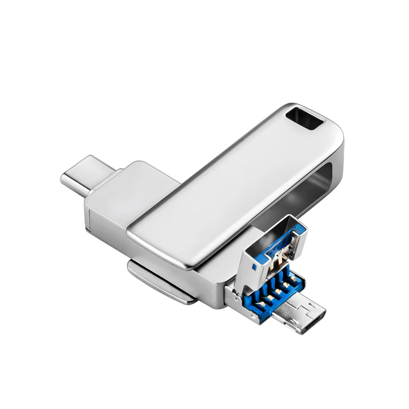 High Speed  3 in 1 OTG USB Flash Drive 3.0 Type C Micro Pendrive For Iphone Android 8GB 16GB 32GB 64GB 128GB