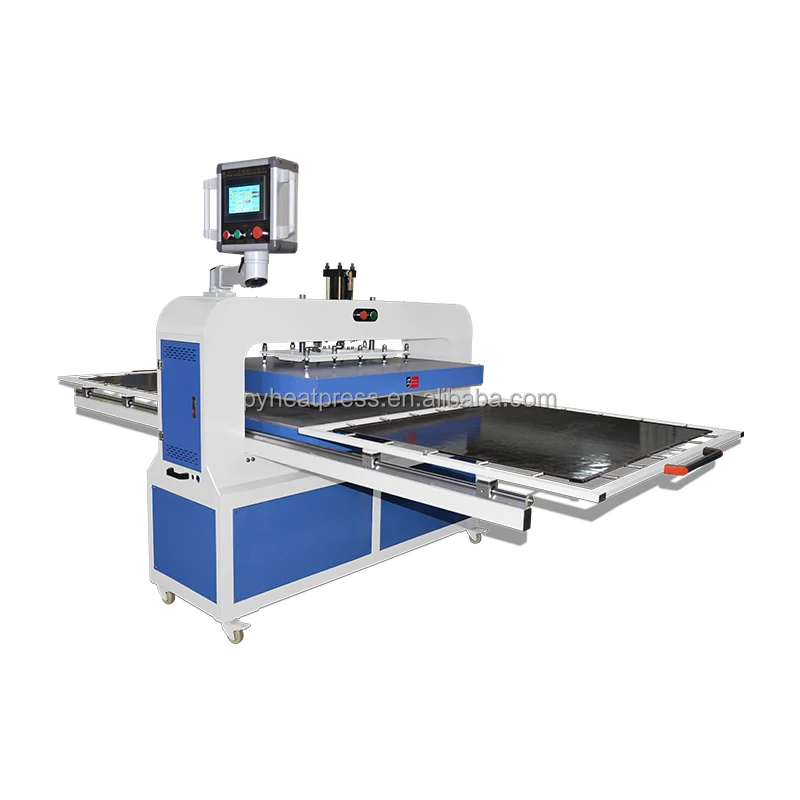 100*120cm Dual Station Large Flatbed PU Leather  3d Embossed Hot Hydraulic Heat Transfer Printing Machine