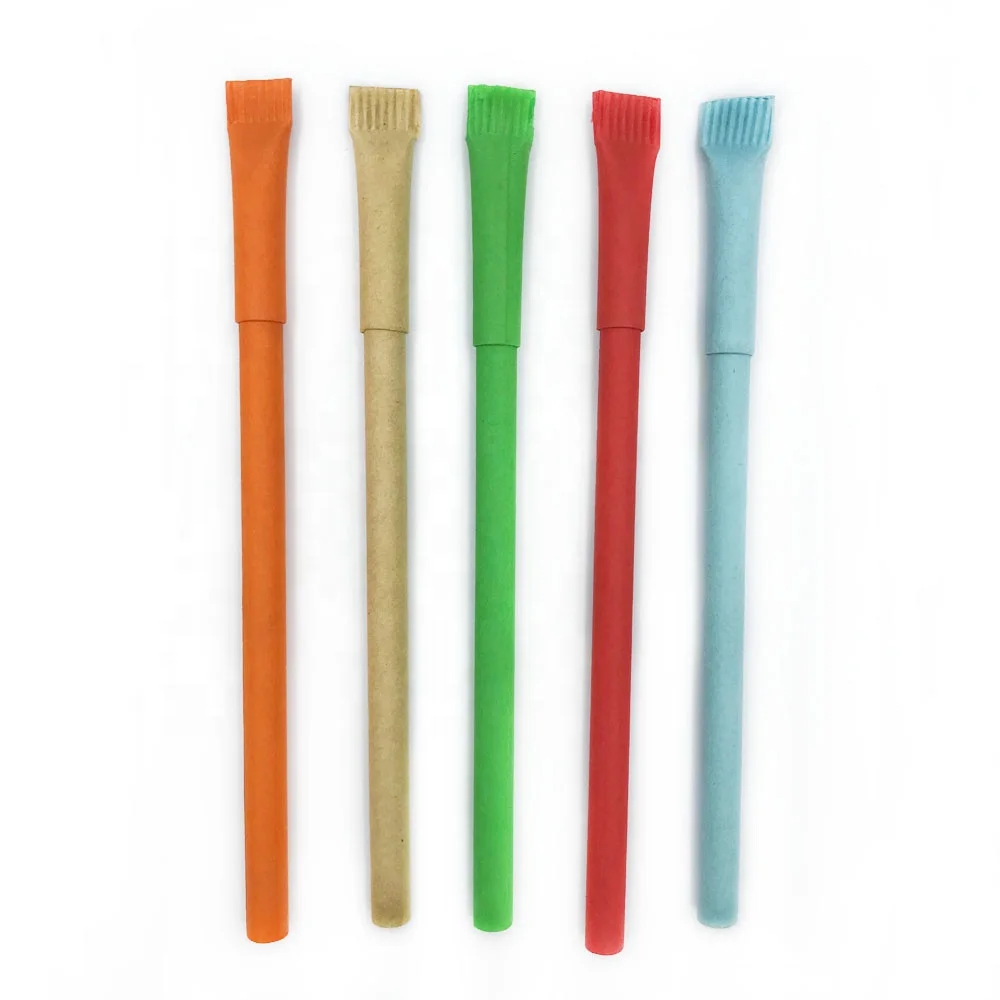 Экологичная шариковая ручка из переработанной крафт-бумаги, рекламная акция, нанесение логотипа на заказ, оптовая продажа