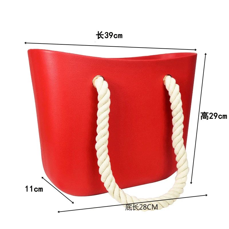 EVA beach bag candy color bag women handbag woven hemp rope one-shoulder hand bag