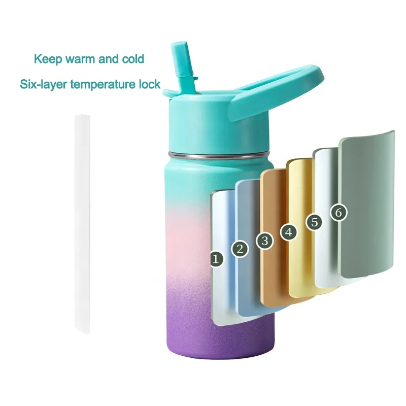 BPA FREE Kids frozen Wholesales Insulated Stainless Thermal Vacuum Cups kids Children Water Bottle With Straw And Handle
