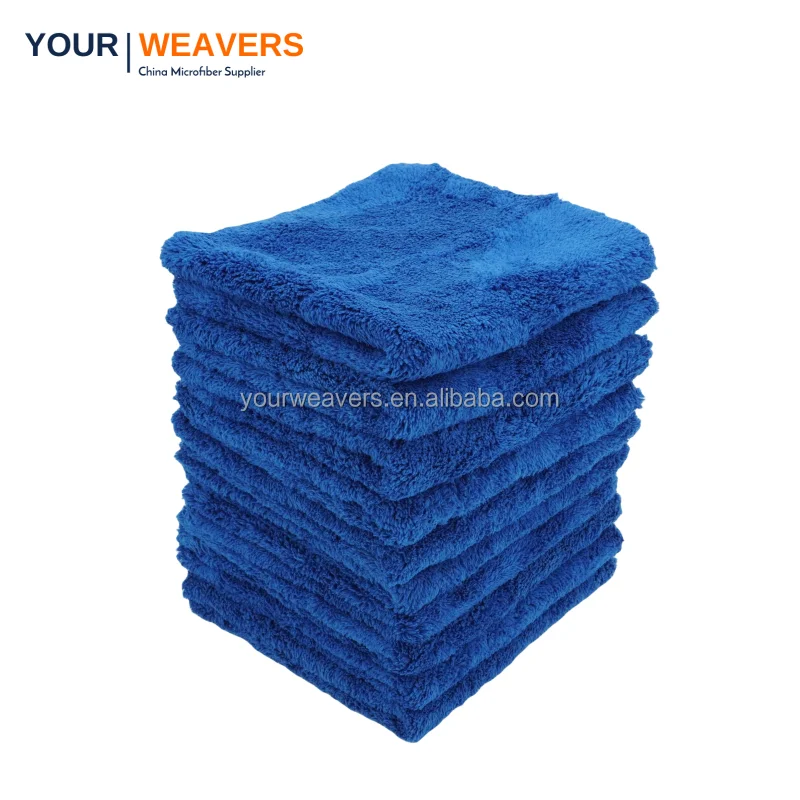 High Quality Microfiber Towel Car 500gsm 16x16in Super Soft Microfiber Car Cleaning Cloth Polishing bull off wax Detailing Towel