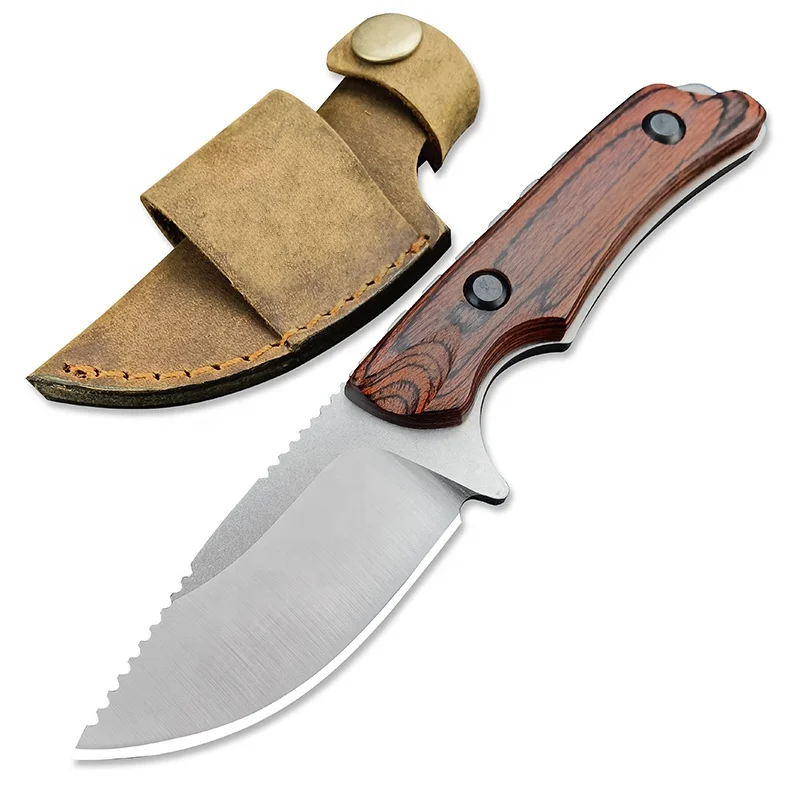 Hidden Canyon Hunter 15017 Wooden Handle 8Cr13Mov Fixed Blade Full Tang Outdoor Tactical Hunting Knife