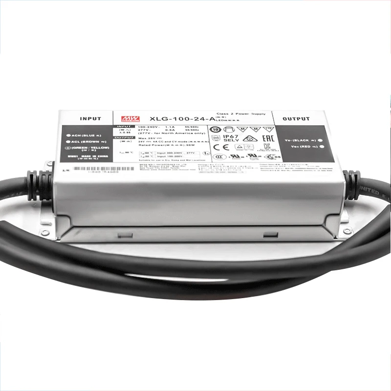Meanwell brand XLG-100-24-A Single Output 100W Waterproof LED Driver 12V 24V DC Single Output power supply