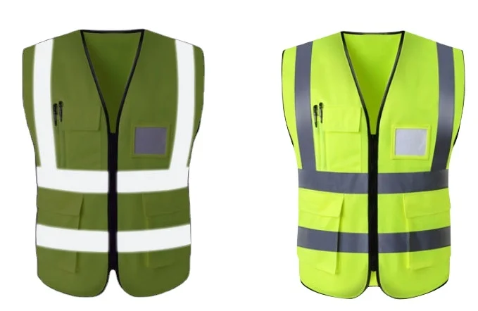 High Visibility Reflective Stripes Safety Vest for Construction Site Road Car Work
