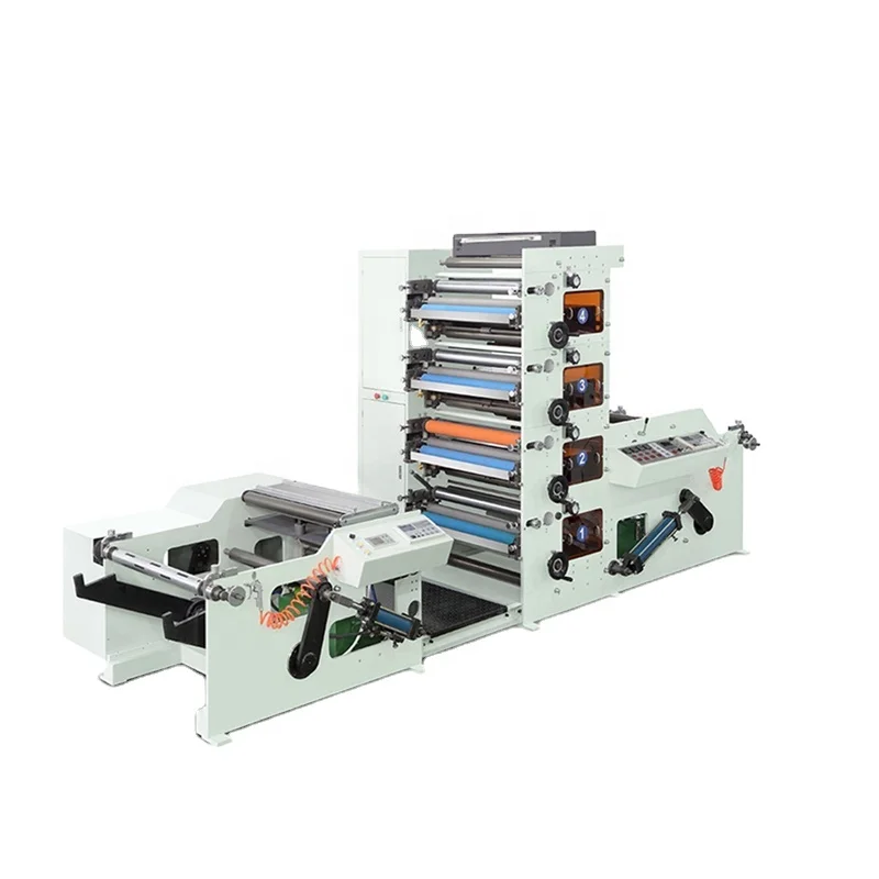 Forbona FBN-950-4C Delarm & Relarm Label Flexo Printing Machine 4 Color