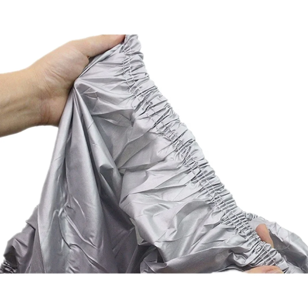 Universal Waterproof Full Wrap Car Cover Outdoor Business Cotton Sun Protection Dust Prevention Rain and Snow Car Clothes Silver