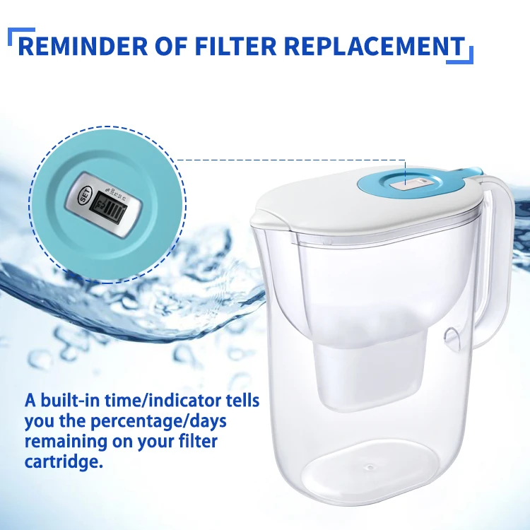 High Water Capacity Potable Household Drinking Water With Filter Remove Bacteria Filter Pitcher Jug