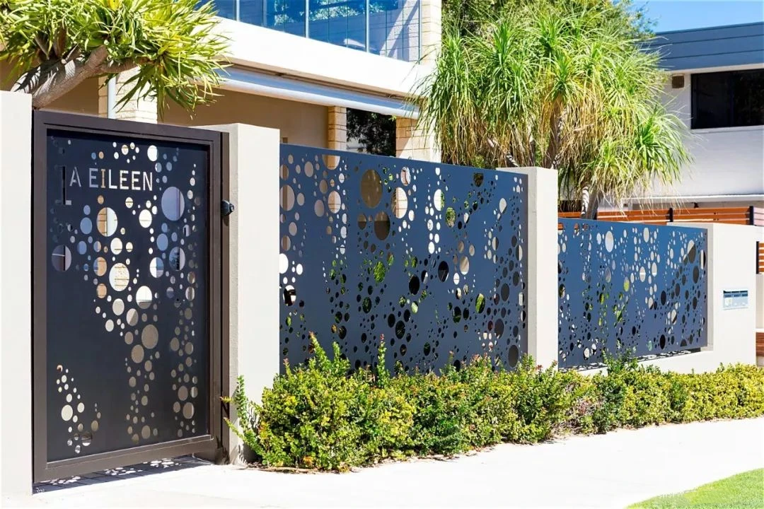 Custom Laser Cut Gate Design Aluminum Laser Cut Aluminum Wall Screen Fence Panel