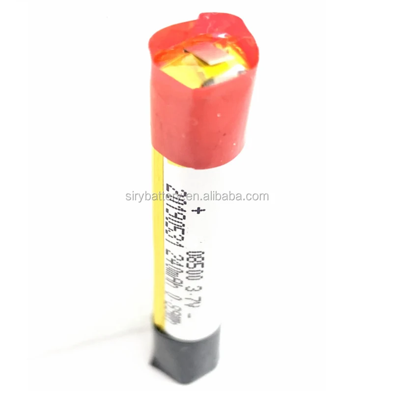 08500  240mAh 3.7V lipo cylinder rechargeable battery 09500 for E-cigarette