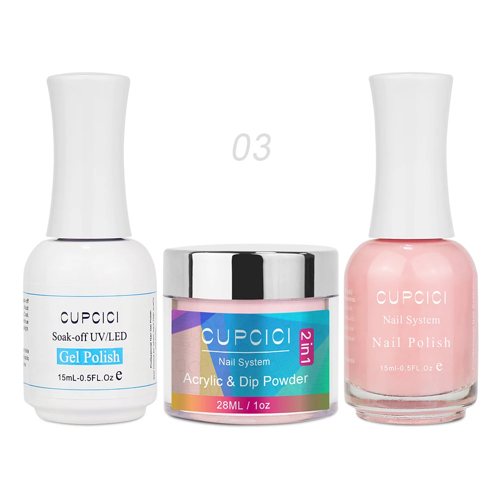 BIN Fast Dry Acrylic Powder For Dipping 1oz/2oz Dip Powder Set System 3 In 1 Matching Color Private Label