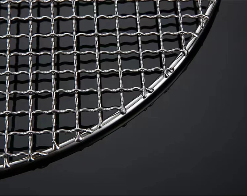 Пищевой уличный гриль для барбекю проволочная сетка многофункциональный круглый из нержавеющей стали проволока углеродистой