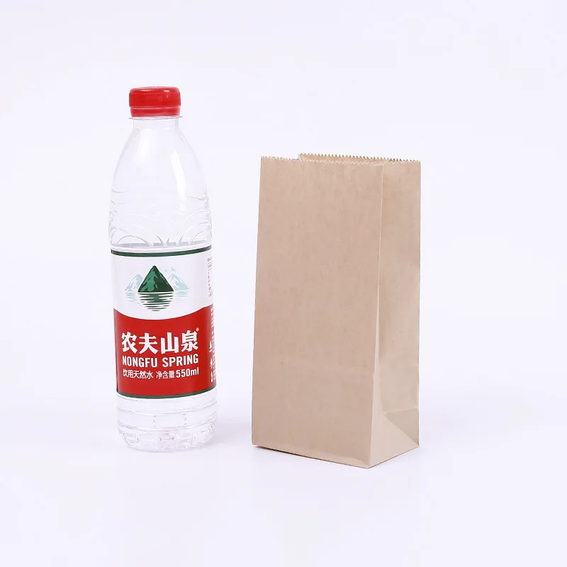China factory supply SOS brown kraft paper bag grocery paper bag no handle with your own logo
