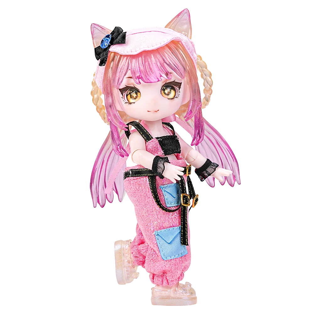 Maytree OB11 PVC Rotatable Mini Movable joints body BJD Doll 1/12 For Kids Gift Collection