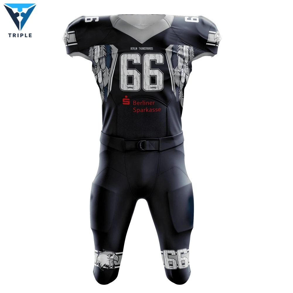 Professional customized team american football uniforms wholesale actual combat reversible american football jersey