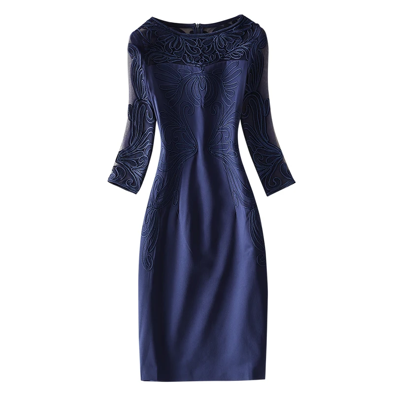 
Spring 2021 Female Women Embroidery Bag Hip Pencil Temperament Middle Aged Female Soil Dress 