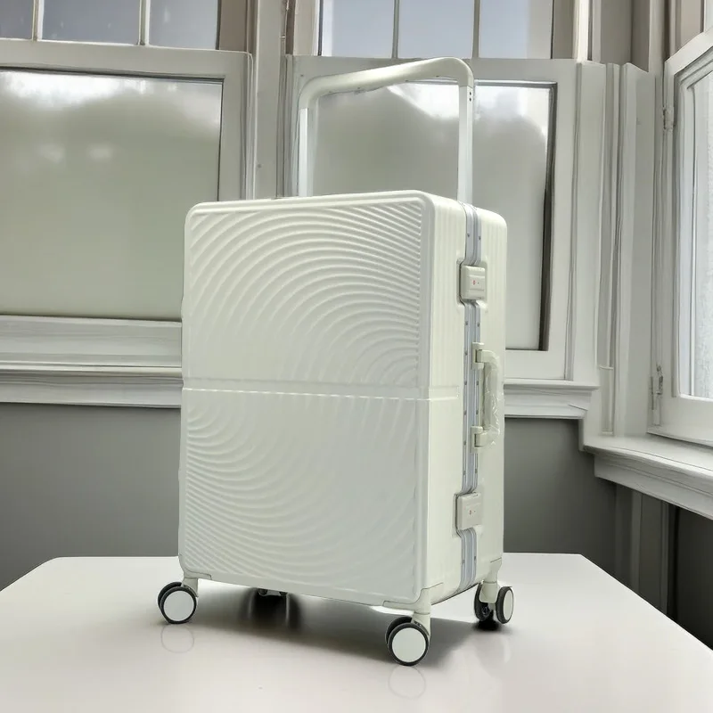 YX16602  Multi-coloured wide trolley large luggage Aluminum frame suitcase scratch-proof silent universal wheel new luggage
