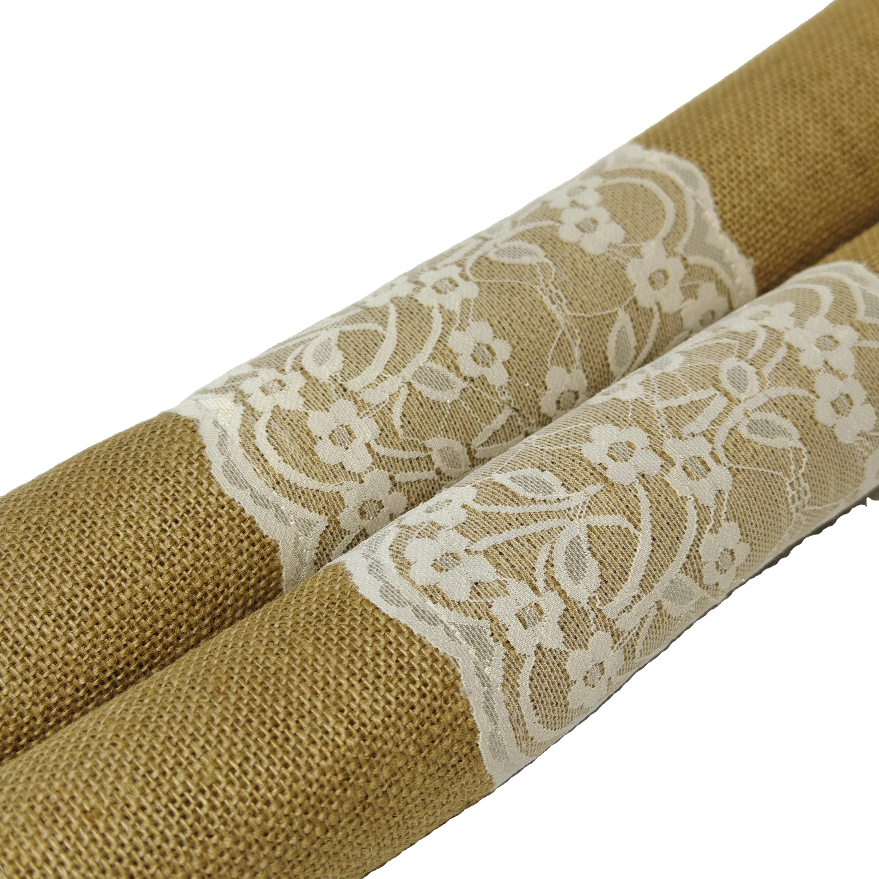 100% Jute Fiber  Fabric Table Runner   Roll Jute Fabric for Decoration