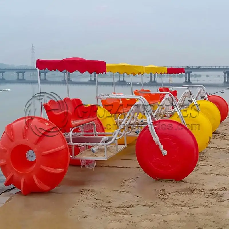 High Quality Three Wheels Sea Bike Lake Triangular Pedal Bicycle Boat Floating water bike