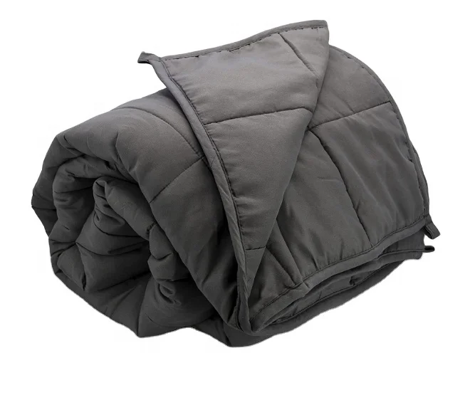 7 Layers Breathable Cotton Weighted Blanket 15LBS with Glass Beads