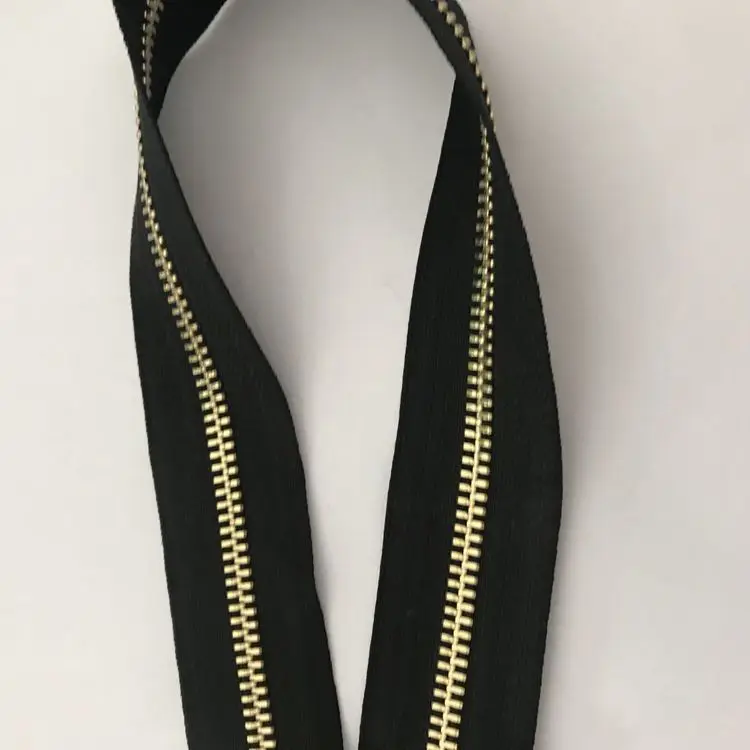 Nylon zipper 5# brass  zipper open end  for garments handbags inner zipper of travel bag luggage