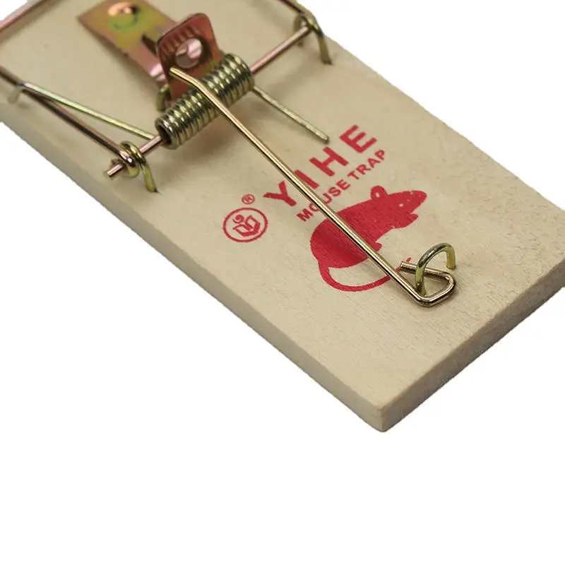 Custom Animal-Friendly Reusable Spring Rodent Mouse Trap Wooden Mousetrap Mice Killer Traps