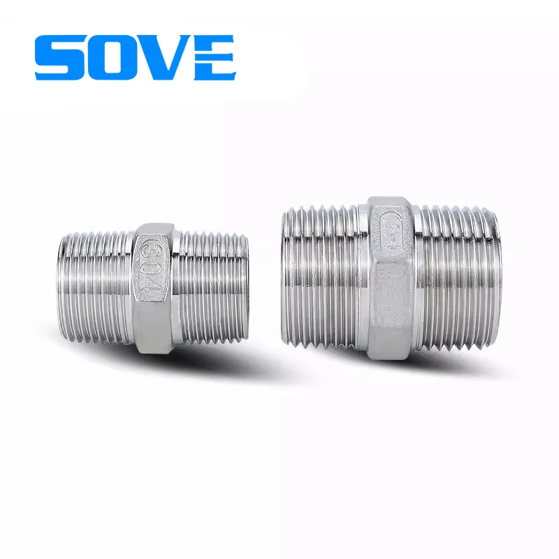 2024 new products 316 stainless steel male thread pneumatic parts kits hexagonal outer tooth inner joint to wire