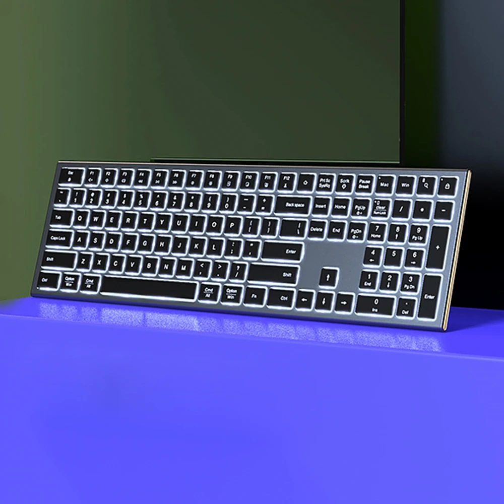Seenda Rechargeable Ergonomic Keyboard & Mouse RGB Backlit Keyboards and Mice for Mac Windows Wireless Keyboard and Mouse Combo