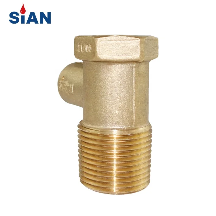 SiAN P13 Clip On Hexagon Self-closing Valves PRD Brazil Straight LPG Gas Cylinder Compact Pressure Reducing Valves