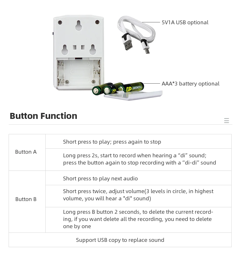 Auto Sensing Christmas Music Box Player PIR Infrared Human Movement Sensing Activated Voice Christmas Music Player