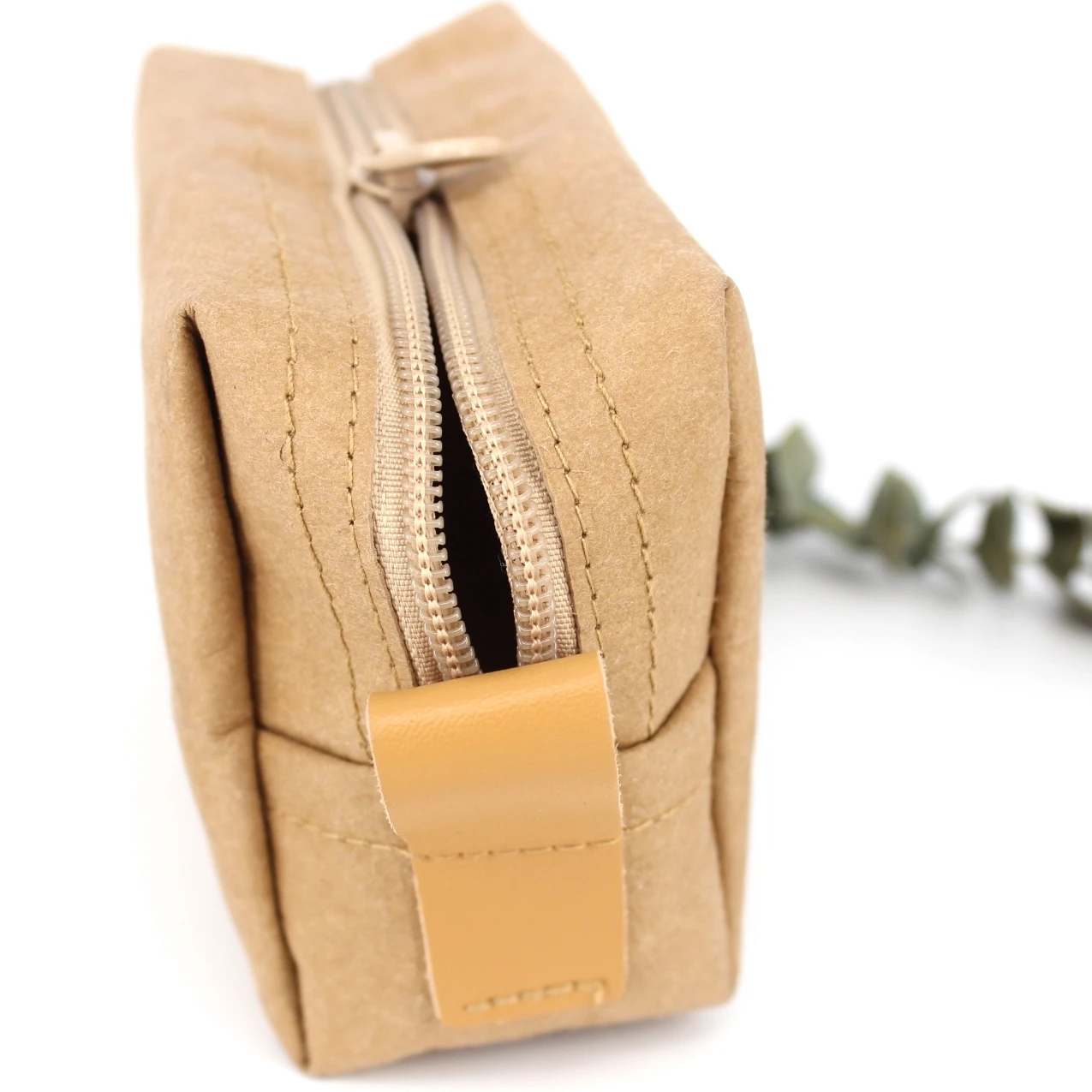 Индивидуальная Экологически чистая перерабатываемая моющаяся косметичка из крафт-бумаги