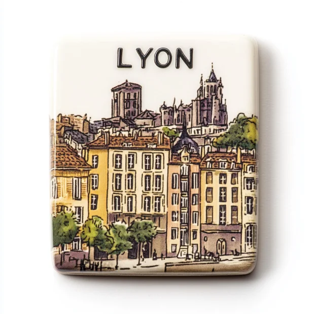 Latest Customized Resin Refrigerator Magnet Good Quality 3D Printing Lyon Souvenir Crafts Strong Magnetic Attraction Gift