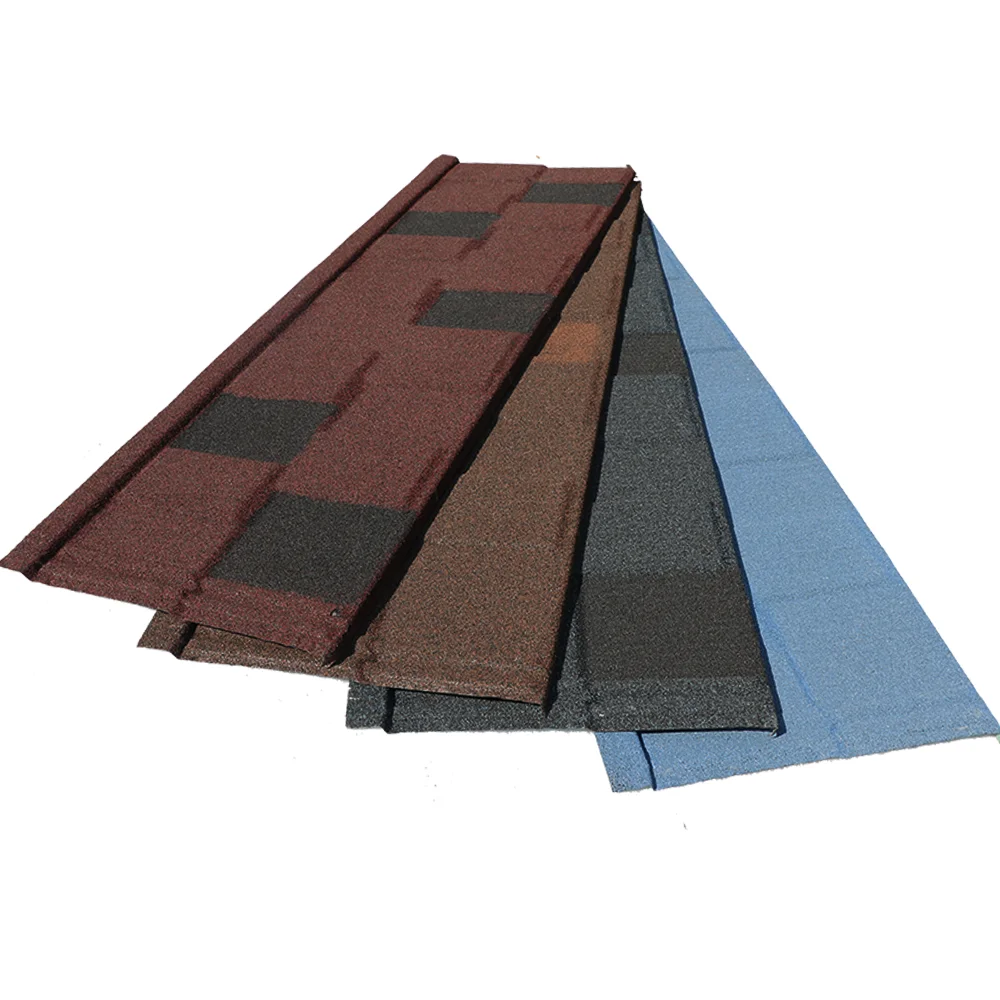 Low price Zhejiang manufacturer ceramic tiles roofing sheets  Galvanized Corrugated Stone Coated Metal Roof Tile
