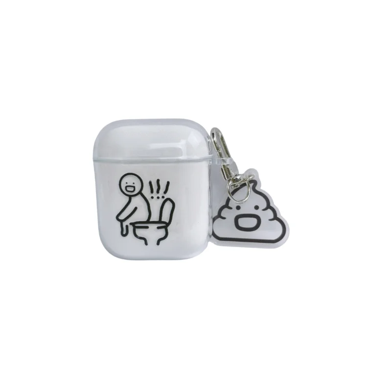 3D Cartoon Design Rubber Silicone Protective Earphone Case for Airpods Pro Wireless Headphone cover For Airpods Case Keychain