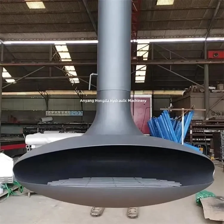 Modern Matte Black Inno Fire Wood Burning Suspended Stove Best Hanging Fireplace for Indoor Use in Living Room