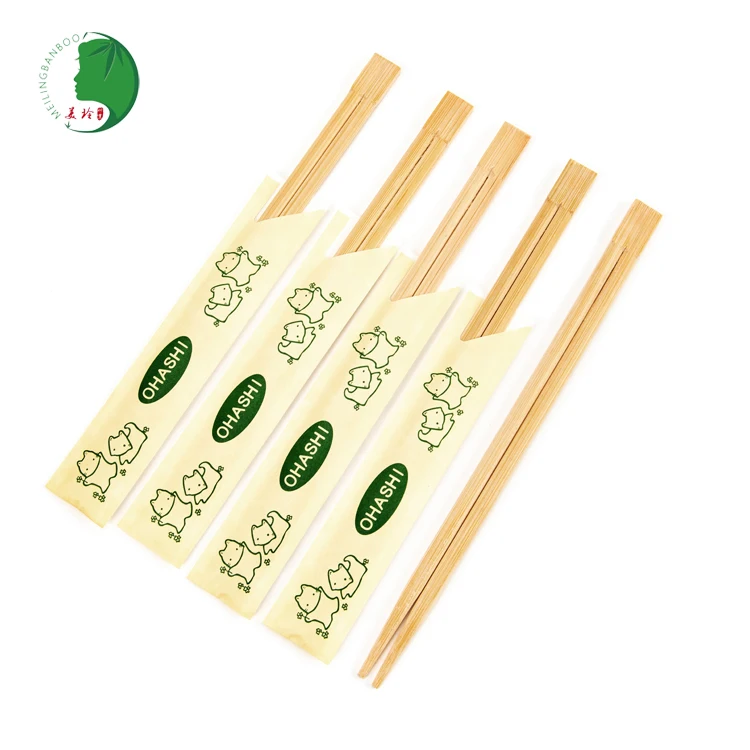 Custom Printed Disposable Set Sushi Chopsticks Bamboo With Logo Biodegradable Chopsticks Bamboo Stick bacchette