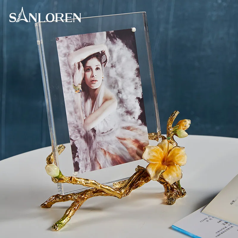 SANLOREN Modern Luxury Decorative Enamel European Style Frames Photo Albums Accessories Picture Frame Magic Mirror Photo Frame