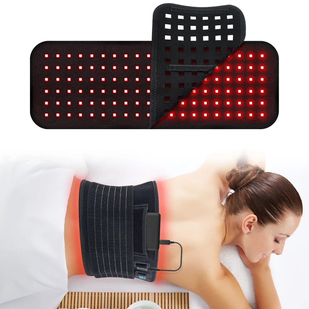 OEM ODM Infrared Light Therapy Wrap belt 660nm 850nm Red Light Therapy pad Device for Waist Back Stomach Muscle Repair