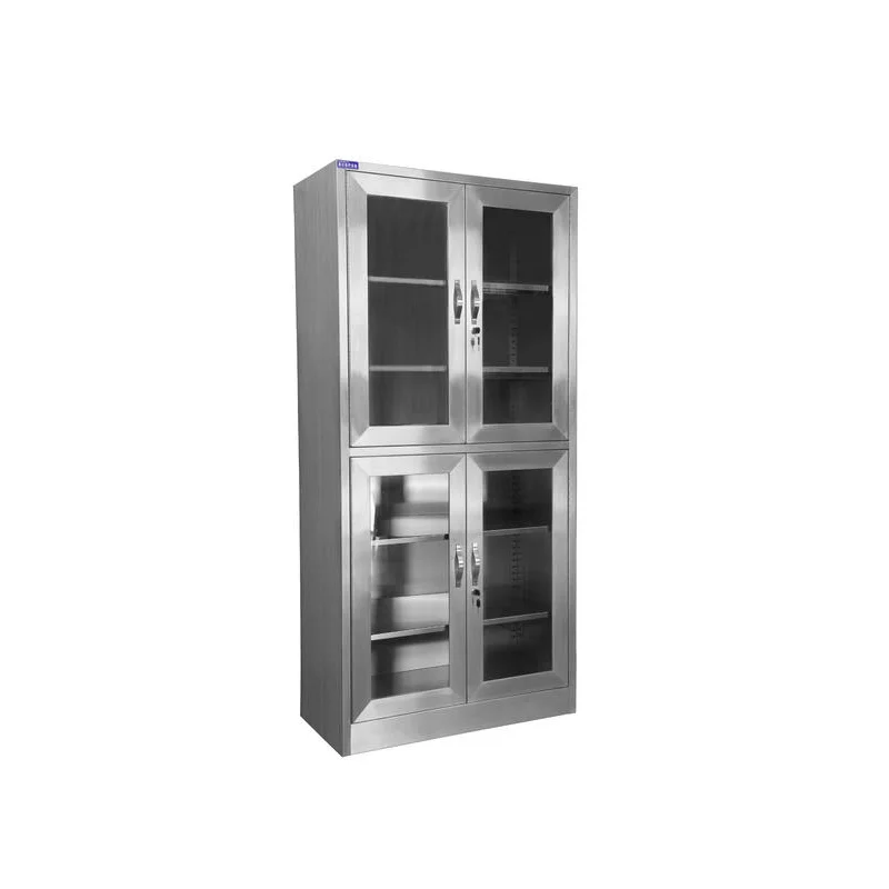 DX medical Hospital Use Glass Door Stainless Steel Medicine Lockable Storage Cabinets for hospital