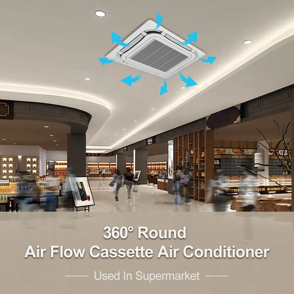 Gree Air Conditioner 4-way Cassette Type Indoor Unit for VRF Air Conditioner Fan Coil Ceiling Mount Air Conditioning System Wifi