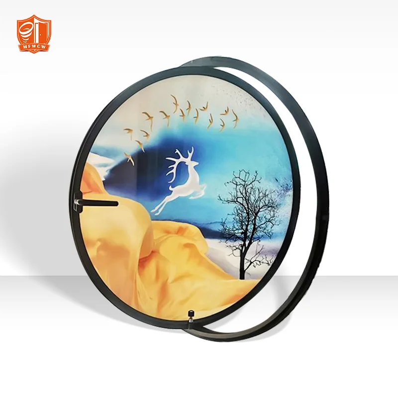 Customized Aluminum frames Openable Pivot Circular  Circle Glass round window