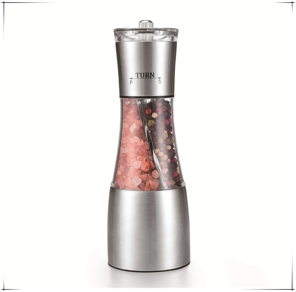 HOT sale 2 in 1 manual salt/pepper mill/ Salt and Pepper Grinder
