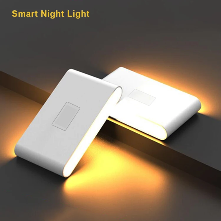 Home night smart sensor LED light USB rechargeable