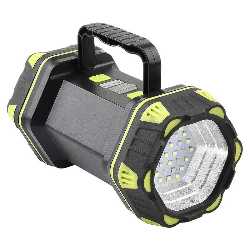 Outdoor Lighting Waterproof Multi functional Camping Light Portable LED Flashlight USB Charging Strong Light Searchlight