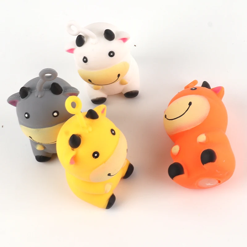 Huayi Fidget Stress Toy Brave Cow Shaped Squeeze Toys  Anti stress Toy For Children and Adult