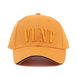 Cheap Price Custom Made Baseball Caps 6 Panel Polyester Cotton Simple Style Yellow 3D Embroidery Customied Unisex With Metal Str